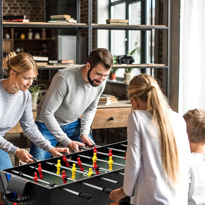 Goplus 4-in-1 Combination Game Table, 49'' Multi Game with Soccer, Air Hockey, Billiards, Pingpong Tabletop, Foosball, Pool Table for Home, Family Night, Adult Kids Gifts