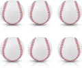 Rarapop Blank Standard Baseball Balls, Official Size 9 Inch Leather Covered Practice Baseball Training Ball for League Play, Pitching, Hitting, Batting, Fielding, Autograph