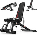 Keppi 1200LB Weight Bench, Heavy Duty Bench1000 PRO Adjustable Workout Bench Press Set for Home Gym Strength Training, Removable Foot Catch for Incline Flat Decline Sit Up Bench for Full Body Fitness