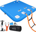 Inflatable Floating Dock, Swim Platform Floating Island Raft, Large Air Mat Inflatable Water Pad with None-Slip Surface for Lake Pool Beach Ocean