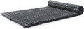 Leewadee - Kapok Roll Mat – Handcrafted Folding Sleep & Relaxation Mattress from Thailand, Ideal as Guest Bed, Camping Mat, Yoga Mat or Traditional Futon, 75 x 39 inches, Black