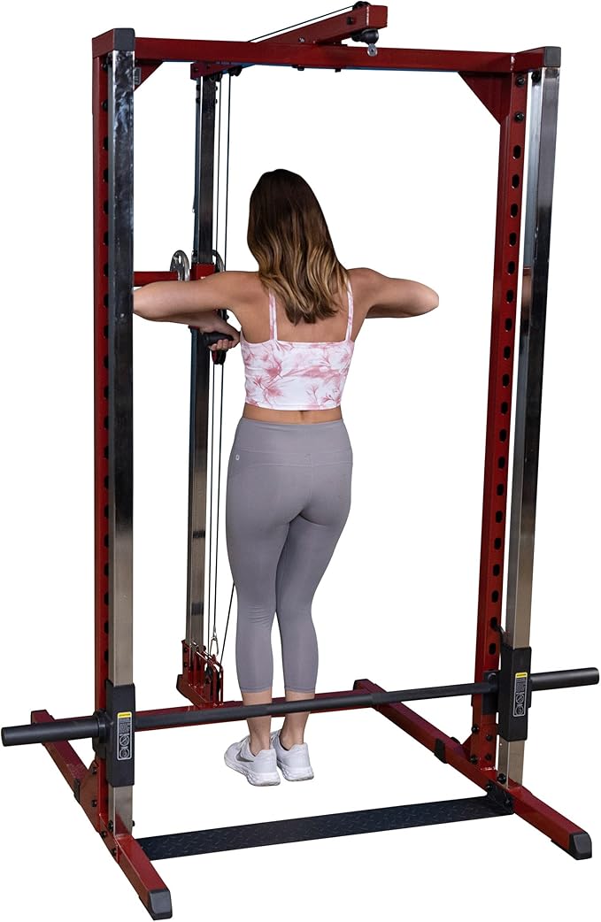 Body-Solid Best Fitness Smith Machine for Home Gym - Strength Training with Safety Bars, Adjustable Safeties, and Attachments for Squats, Bench Presses, Rows