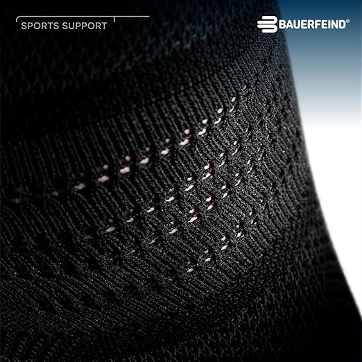 Bauerfeind Sports Knee Support NBA - Officially Licensed Basketball Knee Brace - Relief and Stabilization - Targeted Compression - Lightweight & Durable - Black, X-Small