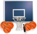 CALIKIWIPROS Mini Basketball Hoop Set Pro League Decorative Solid Wood Wall Mount, Includes 9’ Hoop & 5 mini Basketballs, Classic Look with Colors Matching Some pro Teams.