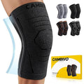 CAMBIVO Knee Brace for Women and Men with Side Stabilizer 2 Pack, Lightweight Knee Compression Sleeves for Knee Pain Relief, Knee Sleeves for Running, Workout and Daily Activities (Black, X-Large)