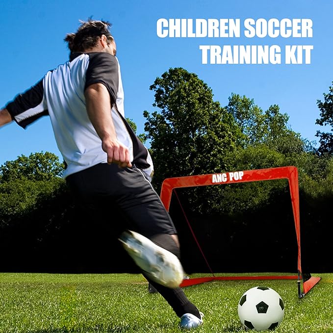 Portable Pop Up Soccer Goal for Kids Trainning and Family Game Foldable Soocer Net for Backyard with Carrying Case