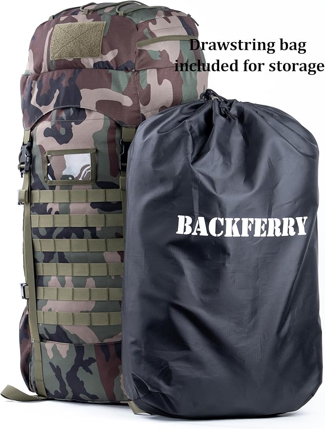 75L Tactical Backpack with Internal Frame, MOLLE, and Hydration System