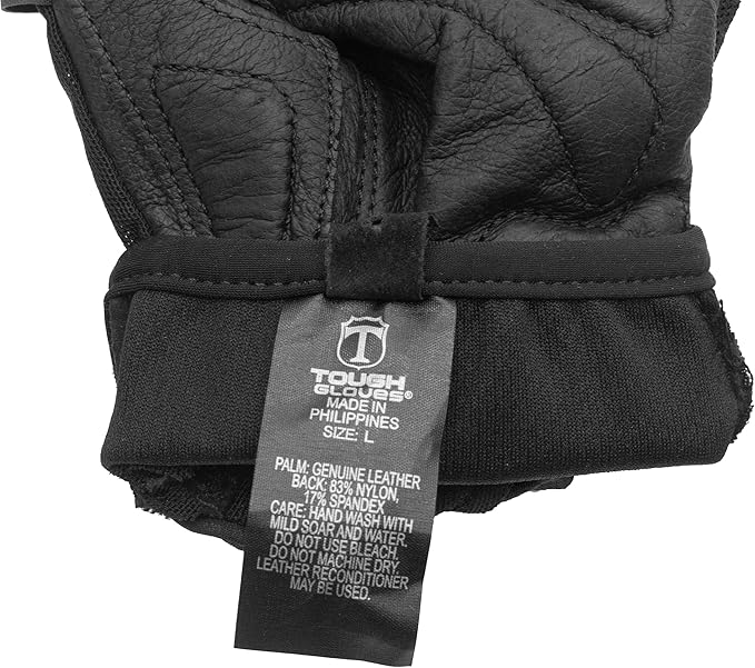 Superset Leather Workout Gloves for Weight-Lifting (Padded) Perfect for Gym Training (Breathable) Black /Size : 7 Mens XS Womens M