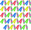 Elcoho 24 Packs Rainbow Jump Rope Set 7.2 Feet Adjustable Nylon Skipping Ropes Jumping Ropes for Outdoor Activity Party Favors School Games