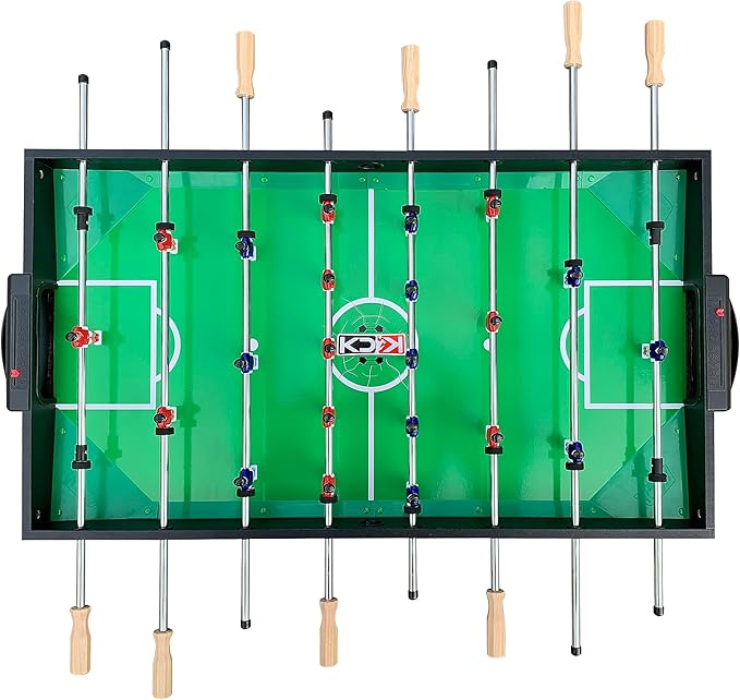 KICK Quad 48″ 4-in-1 Multi Game Table - Combo Game Table Set - Foosball, Billiards/Pool, Glide Hockey and Table Tennis for Home, Game Room, Friends and Family!