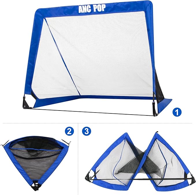 Portable Pop Up Soccer Goal for Kids Trainning and Family Game Foldable Soocer Net for Backyard with Carrying Case