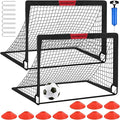 Kids Soccer Goals for Backyard Set - 2 of 4' x 3' Portable Soccer Goal Training Equipment, Pop Up Toddler Soccer Net with Soccer Ball, Soccer Set for Kids, Youth Outdoor Games, Sports, Play