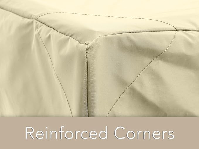 Covermates Ping Pong Table Cover - Indoor/Outdoor Tennis Covers, Heavy Duty Water-Resistant for Flat Prince Table, Elite 300D Polyester, 110W x 60D x 30H, Khaki