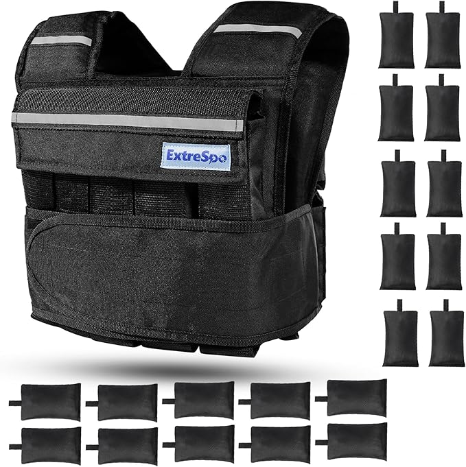 Adjustable Weighted Vest for Men Women, 40lb Rucking Weight Vests Adjustable for Running, Training Workout, Jogging, Walking