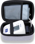Ginsco Compact Hard Shell Case for Blood Pressure Monitor, Compatible with Omron Bronze/iHealth/Oklar, Portable Carrying Travel Case with Handle, Mesh Pocket for Cuff/Batteries/Charger (Gray, M)