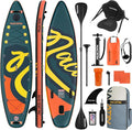 NACATIN Inflatable Stand Up Paddle Board with Kayak Seat,10'6"Upgrade Version Blow Up Paddle Boards for Adults with Premium SUP Accessories&Backpack,Adjustable Paddle,Camera Mount,Fins,Hand Pump