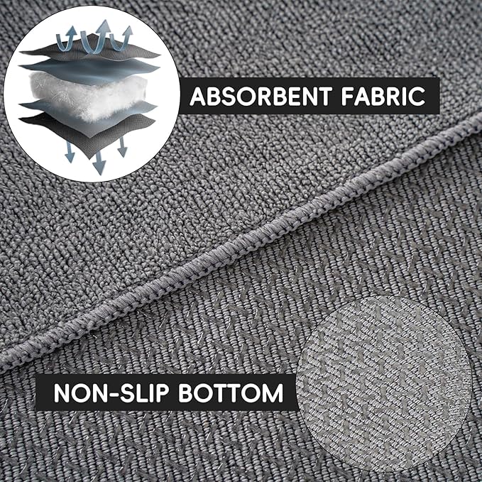 Hot Yoga Towel, Yoga Mat Towels for Hot Yoga Non Slip with Grip Dots Cooling Towel Sweat Absorbent Microfiber Pilates Towel for Bikram Exercise and Fitness (Gray)