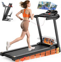 Treadmill with Incline for Home, Folding Treadmill with 400LBS Capacity, 7.5MPH or 10MPH, 16'' or 18'' Wide Belt, 64 Programs, APP Control, Shock Absorption, Home & Office