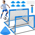 Kids Soccer Goal for Backyard Set - 2 Set of 6X4 / 4X3 ft Toddler Soccer Nets Training Equipment, Soccer Ball, Pop Up Portable Soccer Set for Kids and Youth Games and Training Goals Ages 3-16 Gift