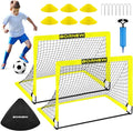 Kids Soccer Goal for Backyard Set - 2 Set of 6X4 / 4X3 ft Toddler Soccer Nets Training Equipment, Soccer Ball, Pop Up Portable Soccer Set for Kids and Youth Games and Training Goals Ages 3-16 Gift