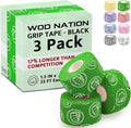 WOD Nation Flexible Hook-Grip Athletic Tape – Easy-Tear, Sweat-Proof Thumb & Finger Strips for Weightlifting