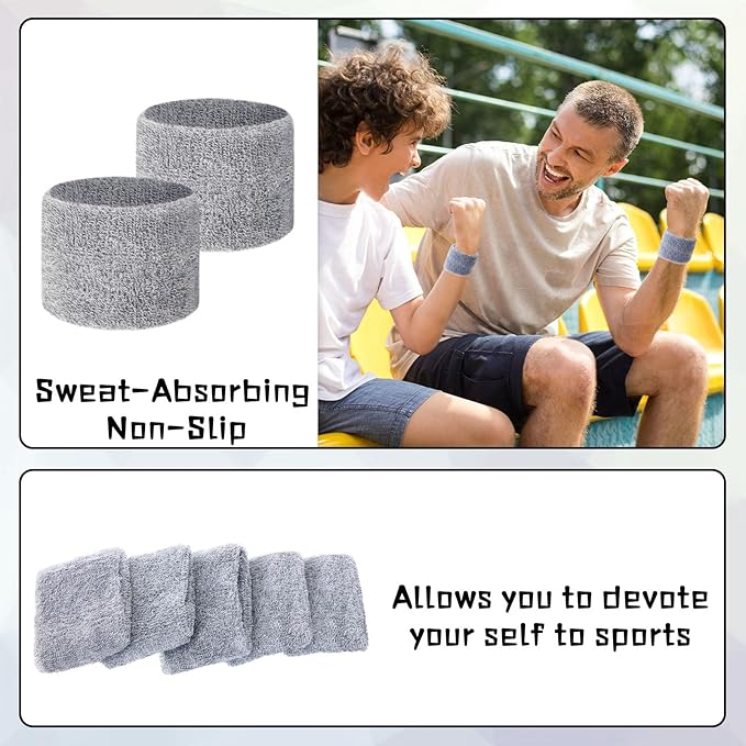 Lounsweer 72 Pcs Bulk Sports Wristbands - Sweatbands for Kids, Gifts, Party Favors, Athletics, and Fans