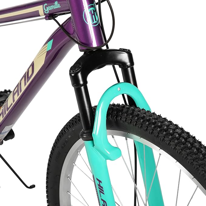 HILAND 20 Inch 26 Inch Mountain Bike for Women Girl, Lock-Out Suspension Fork, Aluminum Frame, Adult Ladies Mens MTB Bicycle