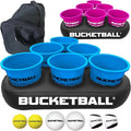 BucketBall | Team Color Edition | Party Pack (Light Blue/Pink): Original Yard Pong Game: Best Camping, Beach, Lawn, Outdoor, Family, Adult, Tailgate, Jumbo, Giant Game
