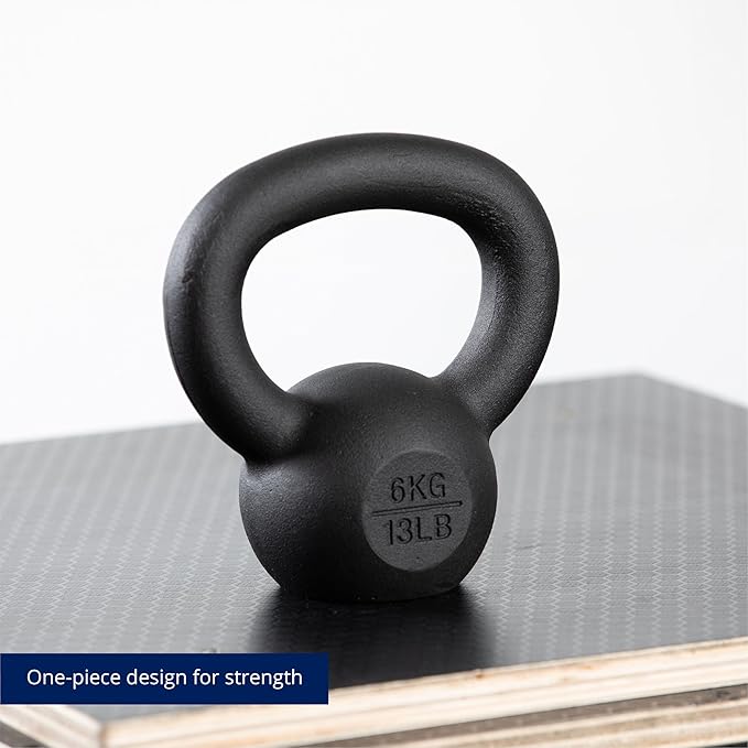 Titan Fitness Cast Iron Kettlebell, Single Piece Casting, KG and LB Markings, Full Body Workout