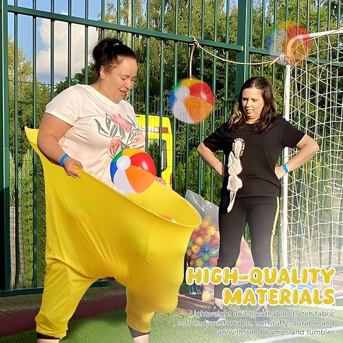 Granny Pants Yard Game Sets, 2025 New Outdoor Party Granny Pants with 4 Bouncy Balls and 1 Pump for Family Reunion Games, Backyard Gatherings & Team Games