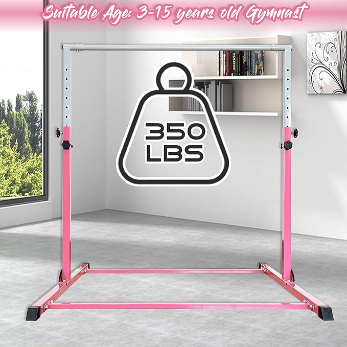 MARFULA Gymnastic Bar for Kids Gymnastic Kip Bar Horizontal Bar Gymnastic Training Equipment for Kids 3-15 Years Home and Club Use