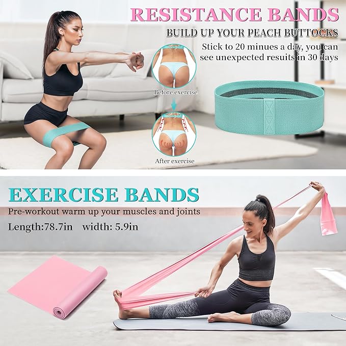 Yoga Wheel Set, Wheel Foam Roller for Back Pain & Stretching, Yoga Blocks 2 Pack with Strap, Trigger Point Therapy Massage Ball for Deep Tissue, 500lbs Capacity, Back Cracker Roller