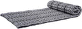 Leewadee - Foldable Floor Mattress - Japanese Roll Up Futon -Trifold Tatami Mat- Guest Floor Bed - Camping Mattress - Thai Massage Mat, Kapok Filled, 75 x 28 inches, Black White