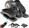 HARISON Under Desk Elliptical Machine with Multi-Functional LCD Display, Ellipse Leg Exerciser for Seniors with 12-Level Adjustable Speed and Resistance Bands