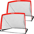 2 of 5×3 6x4 9x5 FT Portable Kids Soccer Goals Set, Foldable Soccer Practice Nets for Backyard with Carrying Bag for Toddler Youth Pop Up Soccer Training Equipment Indoor Outdoor Sports Game Gift