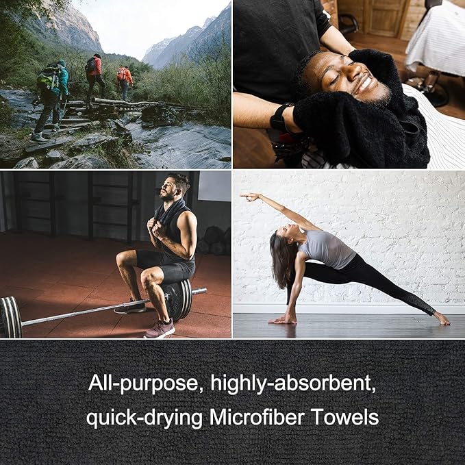 Arkwright Microfiber Gym Towel - Bulk Case of 180 - Super Soft, Quick Dry Workout Sweat Towels, 300 GSM Lightweight & Absorbent for Sports, Working Out, Yoga, and Spa, 16 x 27 in, White