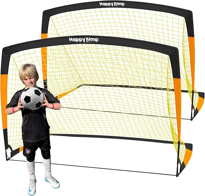 Soccer Goal 7'x5', 6.6‘x3.3', 5'x3.6', 4'x3', 3'x2.2' Soccer Net for Kids Backyard