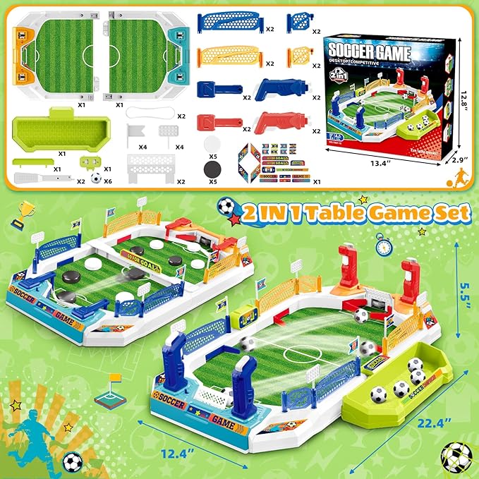 SpringFlower Mini Foosball Table Game for Kids, Soccer Board Game Gifts for 4 5 6 7 8-12 Year Old Boys, Toys for Age 4-6 5-7 8-12, Birthday Soccer Gifts Toy for Boys Girls