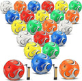 Wettarn 24 Pcs Soccer Ball Bulk with Pump and Net Bag Outside Machine Stitched Sport Soccer Balls for Practice Playing Game Training Gifts