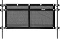Boat Storage Bag,Polyester Boat Mesh Suspended Storage Bag,Black Boats Storage Mesh Pocket,Boat Seat Storage Bag for Leaning Post with 6 Positioning Elastic Loops. (32" L x 15" W (2 Pockets))