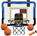 QDRAGON Mini Basketball Hoop with Scoreboard/LED Light, Glow in The Dark Over The Door Basketball Hoop Indoor, Toy Gifts for Kids/Adults/Boys/Girls