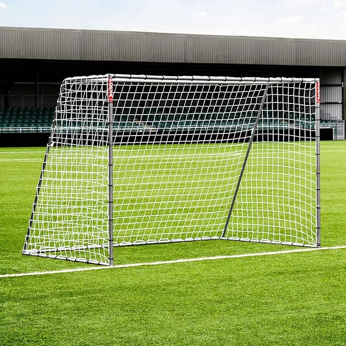 FORZA Steel42 Soccer Goals | Ultra Tough Steel Goal [6 Sizes] | Regulation Size, Weather-Resistant, Portable with Ground Stakes & Optional Rebound Kit