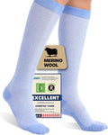 Merino Wool Compression Socks for Women Men, 15-20 mmHg, Soft & Breathable for Travel, Running, Pregnancy