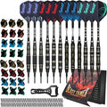 IgnatGames Premium Soft Tip Darts – 6/12 Pack Brass Barrels with Aluminum Shafts, 16 GlideXPro Flight Set, Tool Kit, Giftable Case & 100 Extra Tips