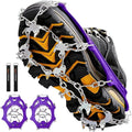 Crampons Ice Cleats Traction Snow Grips for Boots Shoes Women Men Anti Slip 19 Stainless Steel Spikes Safe Protect for Hiking Fishing Walking Climbing Mountaineering