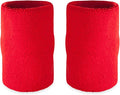 Suddora 6" Doublewide Wrist Bands/Armbands (Pair) - Thick Sweatbands for Basketball, Tennis, Baseball, Gym
