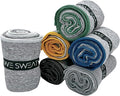 We Sweat’s Microfiber Gym Towels (6 Pack), Silver ION Odor-Free Soft and Absorbent, Sweat Towels for Gym, Travel, Hiking, Working Out, Camping, Sweat Towel (32" x 16")