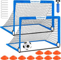 Kids Soccer Goals for Backyard Set - 2 of 4' x 3' Portable Soccer Goal Training Equipment, Pop Up Toddler Soccer Net with Soccer Ball, Soccer Set for Kids, Youth Outdoor Games, Sports, Play
