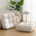 8" Washable Floor Pillow Cushion for Adults, Meditation Cushion Pillow, Large Square Floor Sitting, Removable Tufted Corduroy Cover, for Tatami Living Room or Yoga, 22x22 Inch, 2Pack, Machine Washable