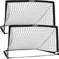 2 of 5×3 6x4 9x5 FT Portable Kids Soccer Goals Set, Foldable Soccer Practice Nets for Backyard with Carrying Bag for Toddler Youth Pop Up Soccer Training Equipment Indoor Outdoor Sports Game Gift